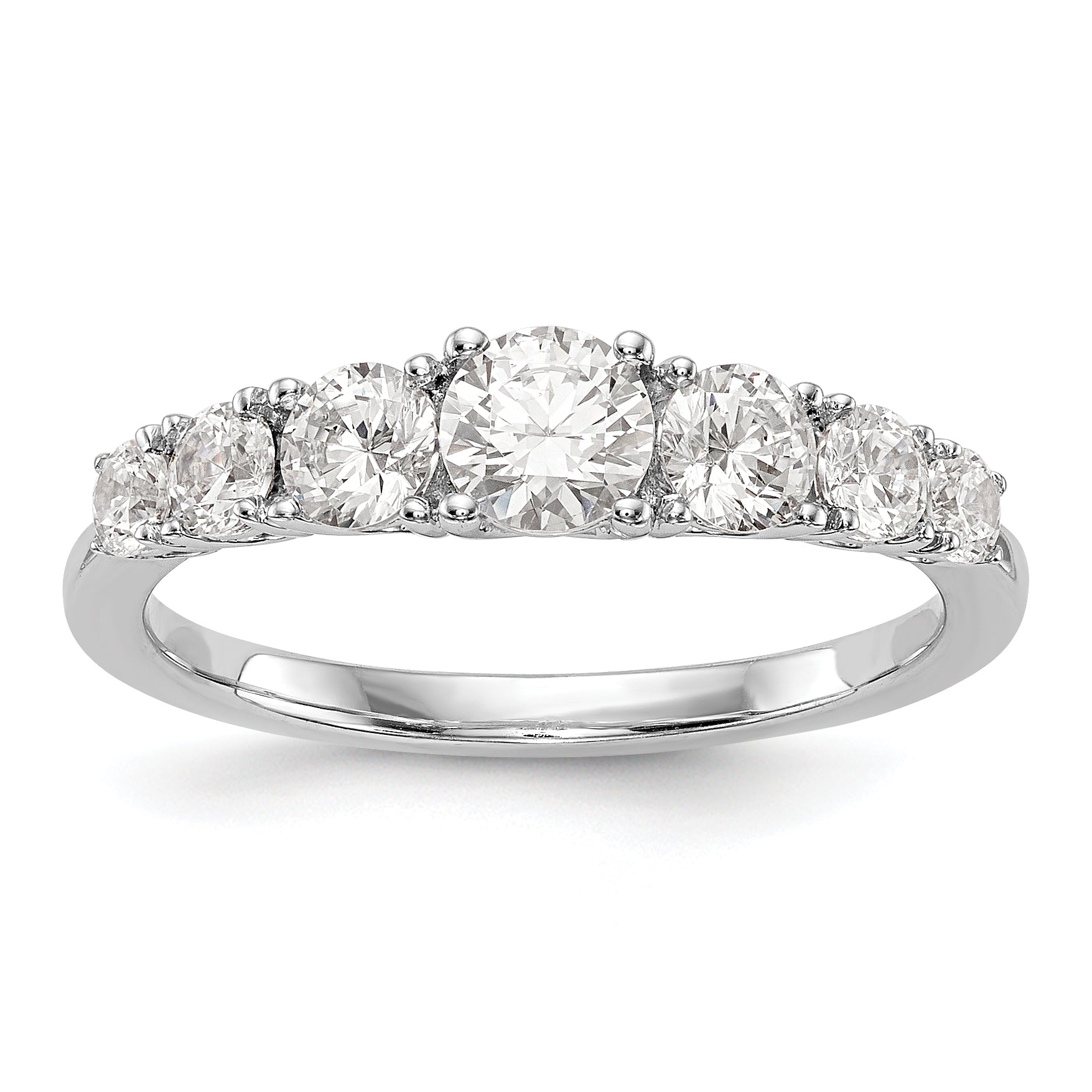 14K Weißgold Verlobungsring mit simuliertem Diamant