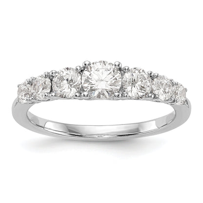14K Weißgold Verlobungsring mit simuliertem Diamant