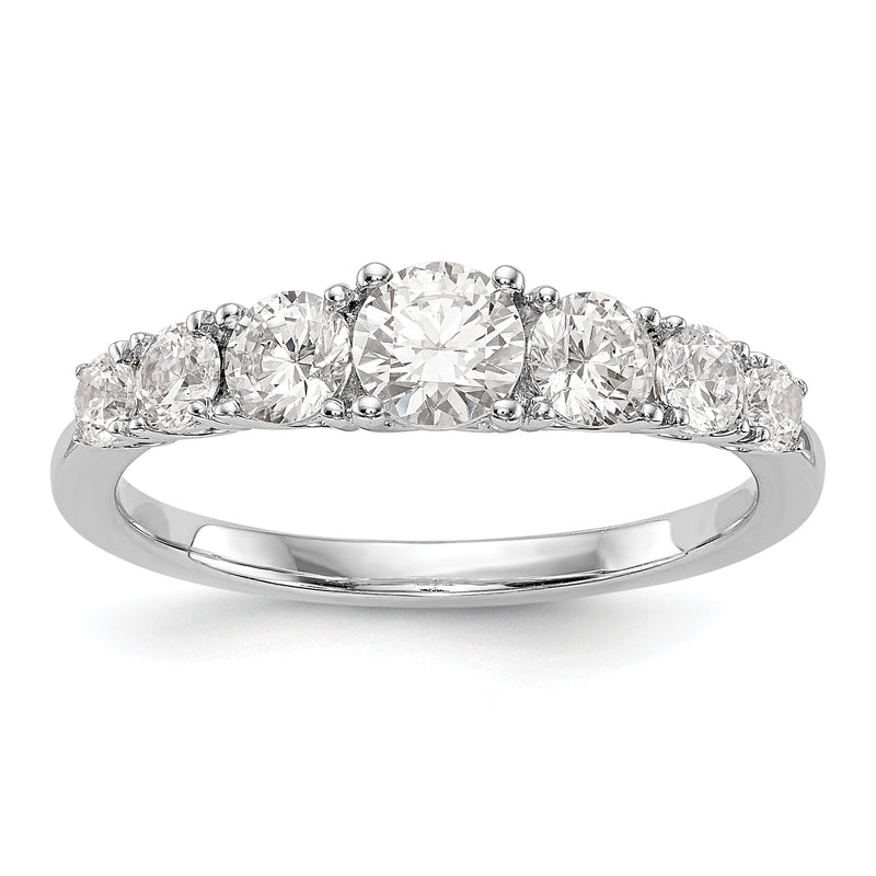 14K Weißgold Verlobungsring mit simuliertem Diamant