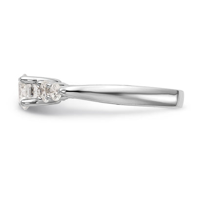 14K Weißgold Verlobungsring mit simulierten Diamanten