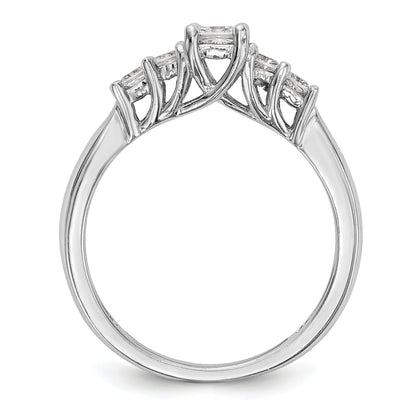 14K Weißgold Verlobungsring mit simuliertem Diamanten