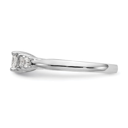14K Weißgold Verlobungsring mit simuliertem Diamanten