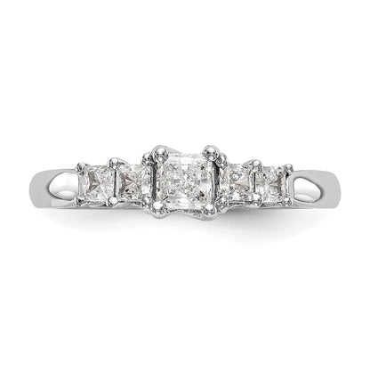 14K Weißgold Verlobungsring mit simuliertem Diamanten