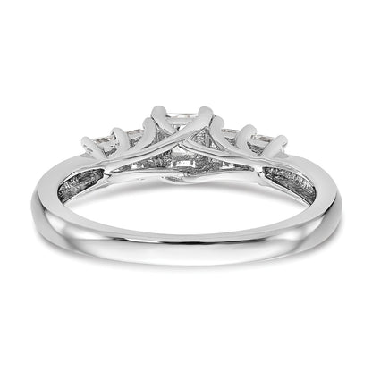 14K Weißgold Verlobungsring mit simuliertem Diamanten