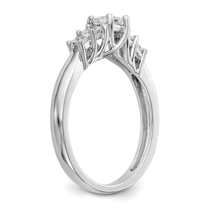 14K Weißgold Verlobungsring mit simuliertem Diamanten