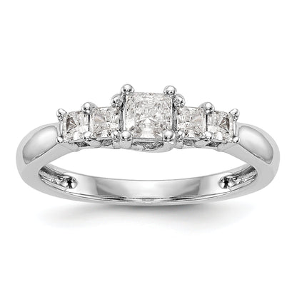 14K Weißgold Verlobungsring mit simuliertem Diamanten