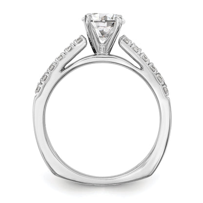 14K Weißgold Diamant-Verlobungsring mit Krappenfassung