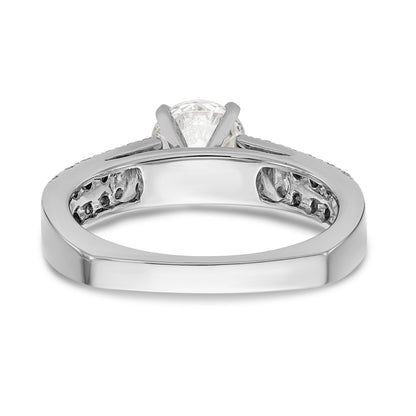 14K Weißgold Diamant-Verlobungsring mit Krappenfassung