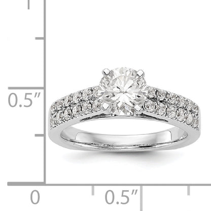 14K Weißgold Diamant-Verlobungsring mit Krappenfassung
