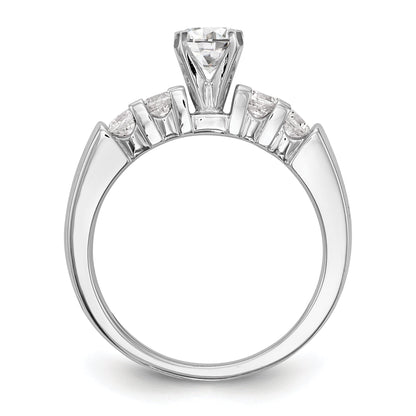 14K Weißgold Diamant-Verlobungsring mit Krappenfassung