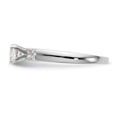 14K Weißgold Diamant-Verlobungsring mit Krappenfassung