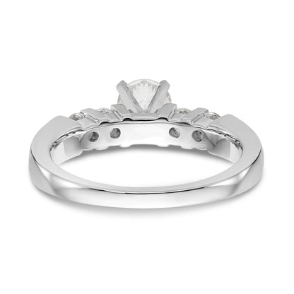 14K Weißgold Diamant-Verlobungsring mit Krappenfassung