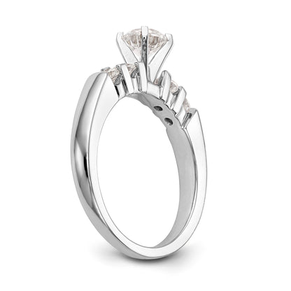 14K Weißgold Diamant-Verlobungsring mit Krappenfassung
