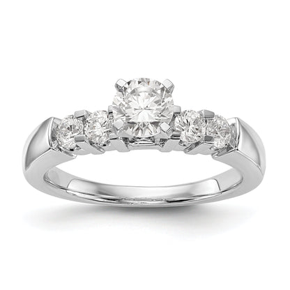 14K Weißgold Diamant-Verlobungsring mit Krappenfassung