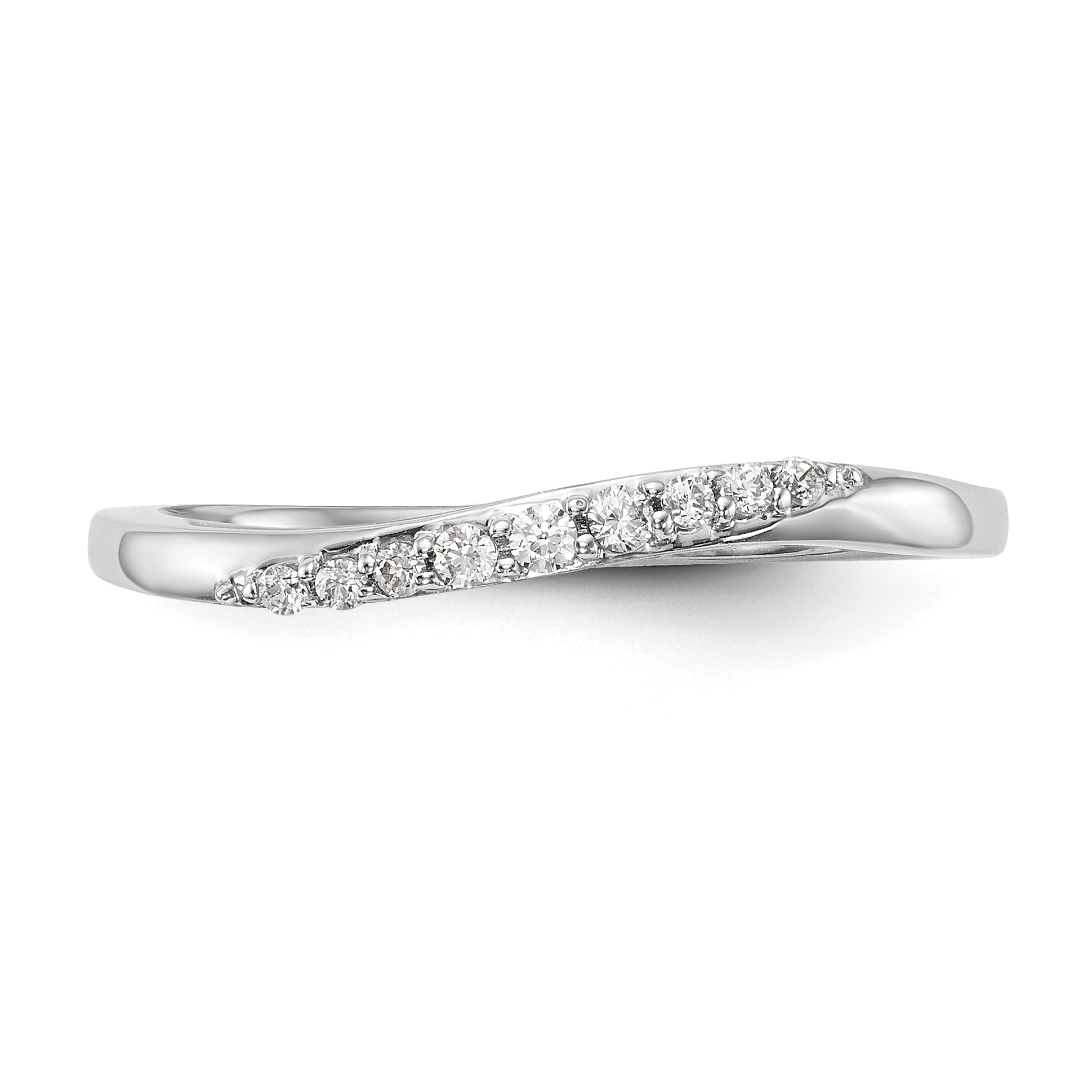 14K Weißgold Diamant-Ehering