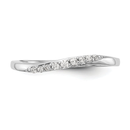 14K Weißgold Diamant-Ehering