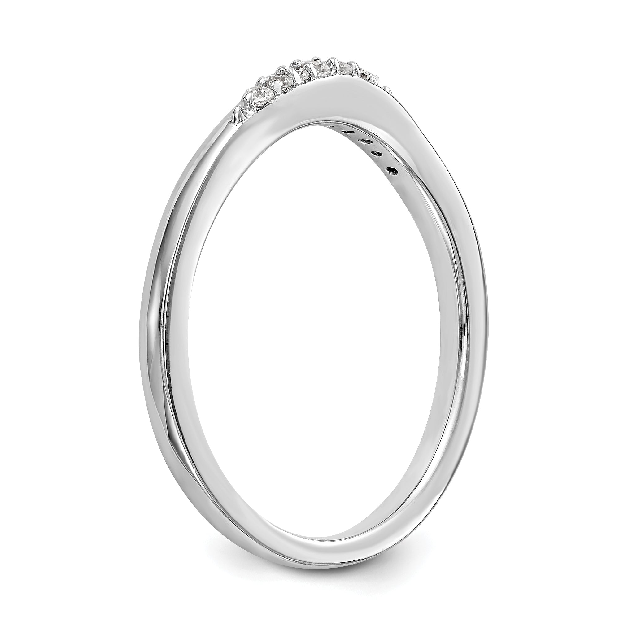 14K Weißgold Diamant-Ehering