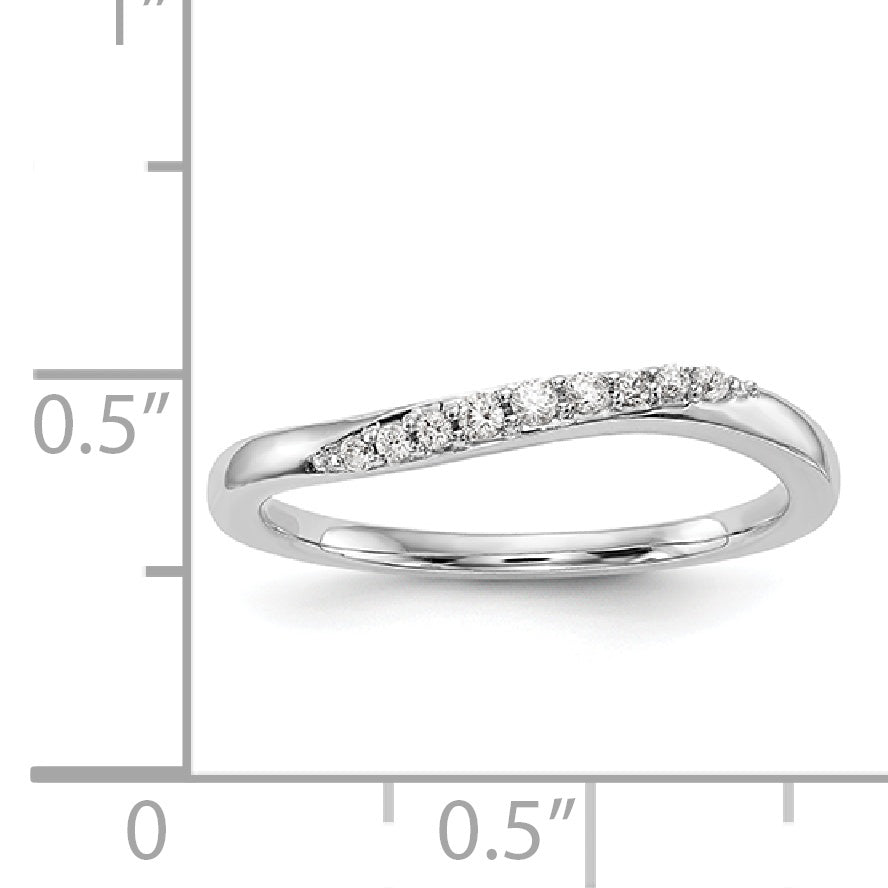 14K Weißgold Diamant-Ehering