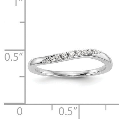 14K Weißgold Diamant-Ehering