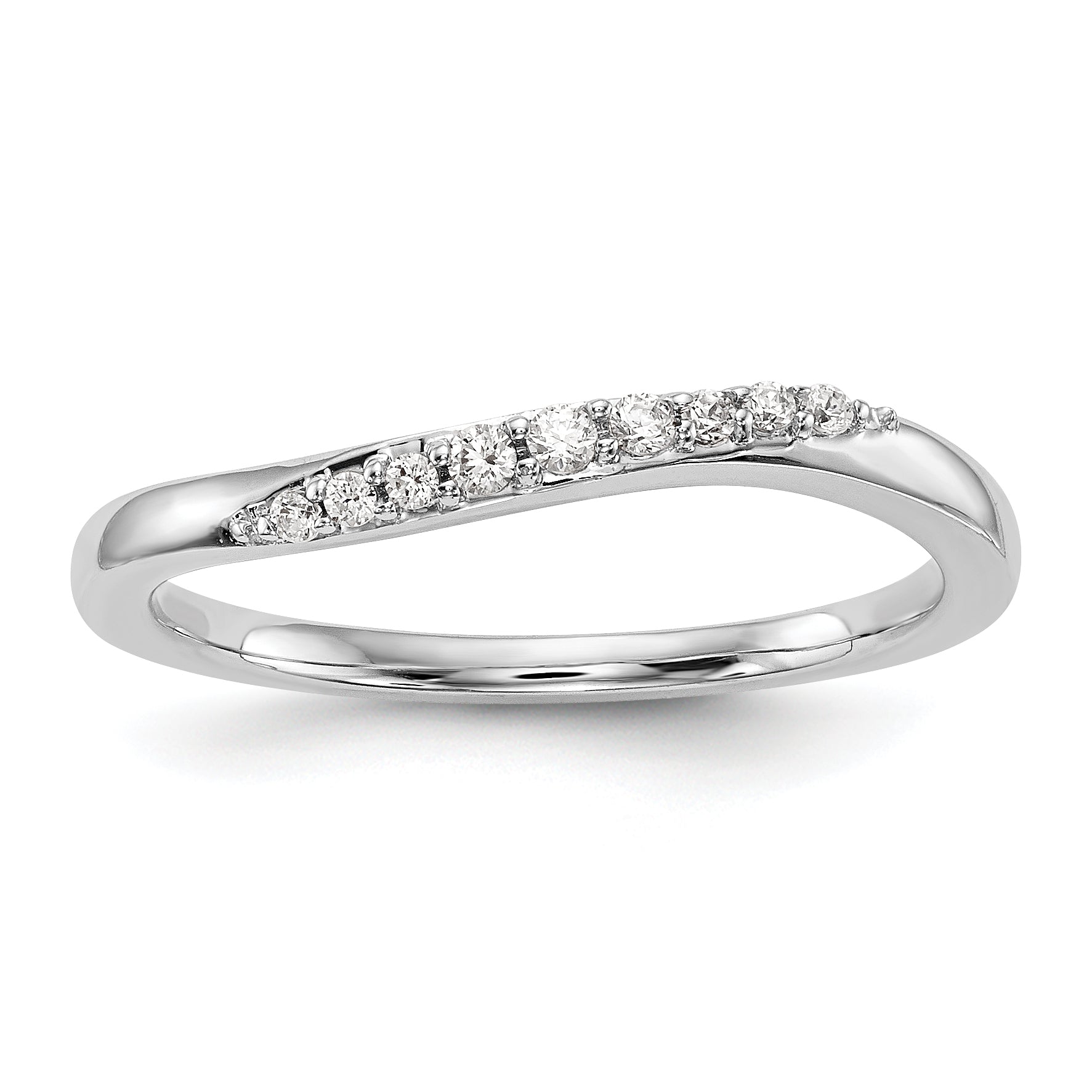14K Weißgold Diamant-Ehering