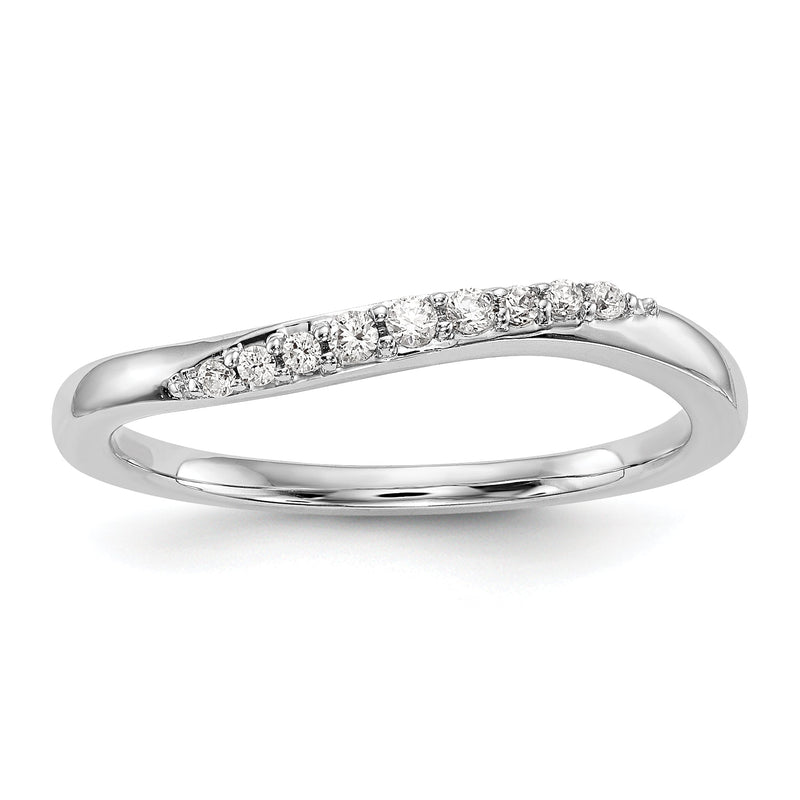 14K Weißgold Diamant-Ehering