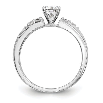 14K Weißgold Diamant-Verlobungsring mit Krappenfassung