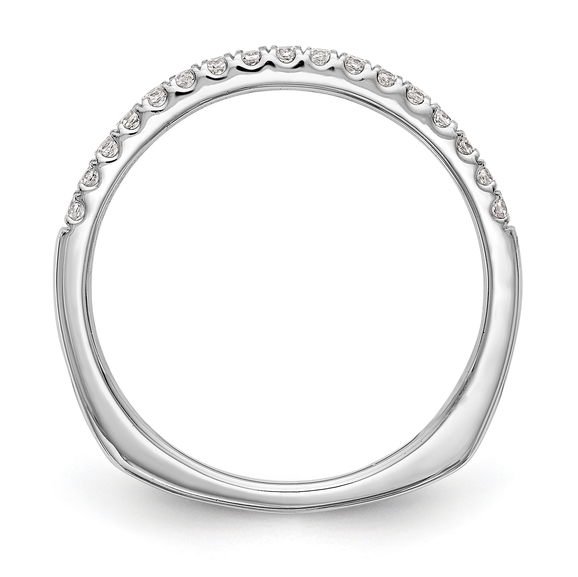 14K Weißgold Diamant-Ehering