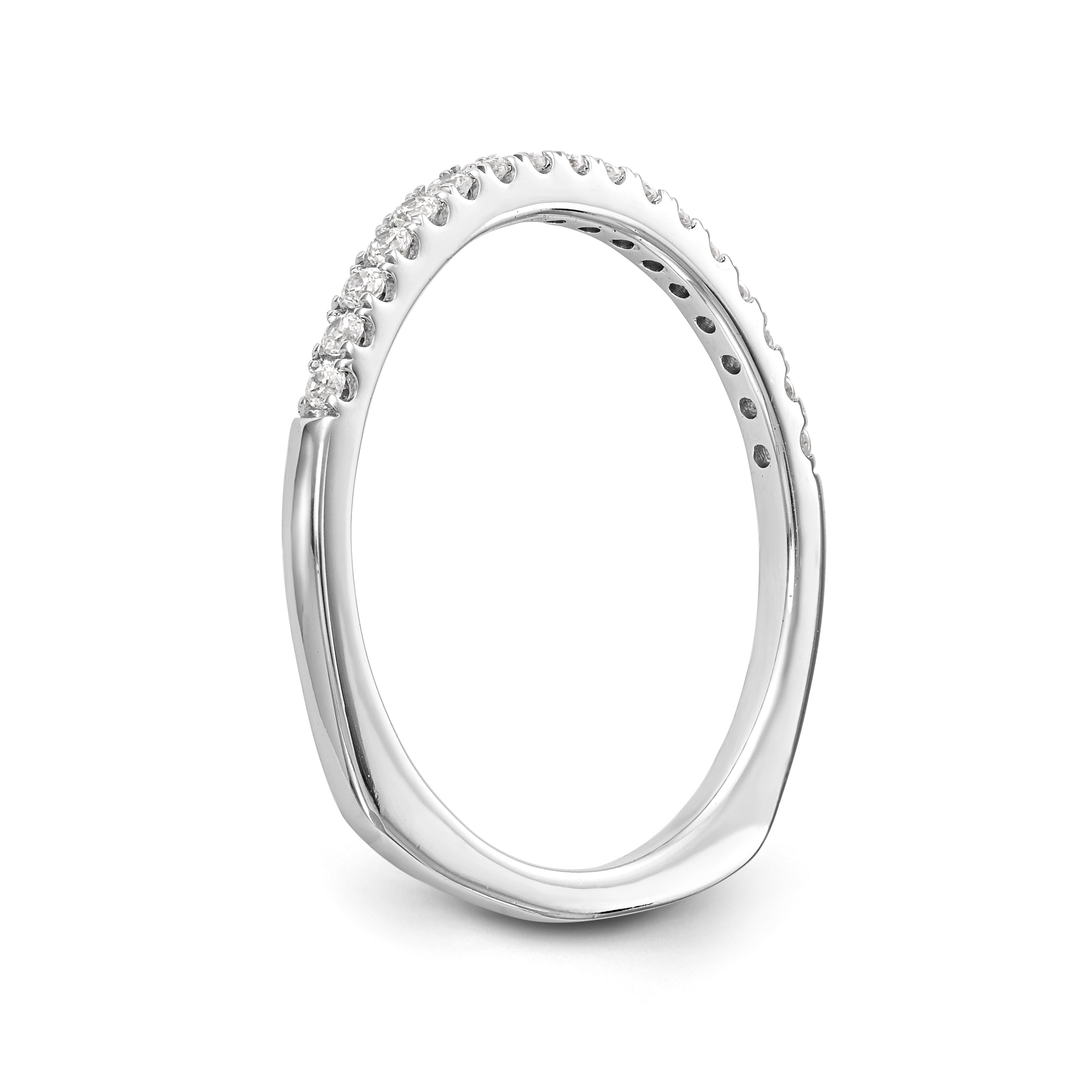 14K Weißgold Diamant-Ehering