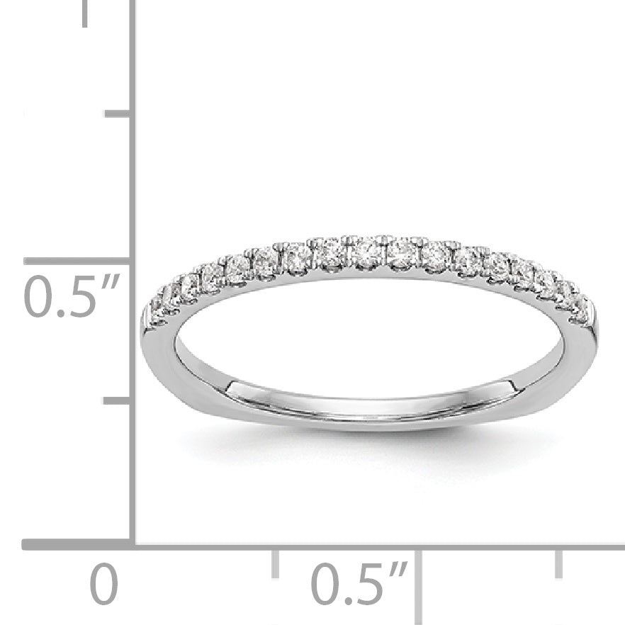 14K Weißgold Diamant-Ehering