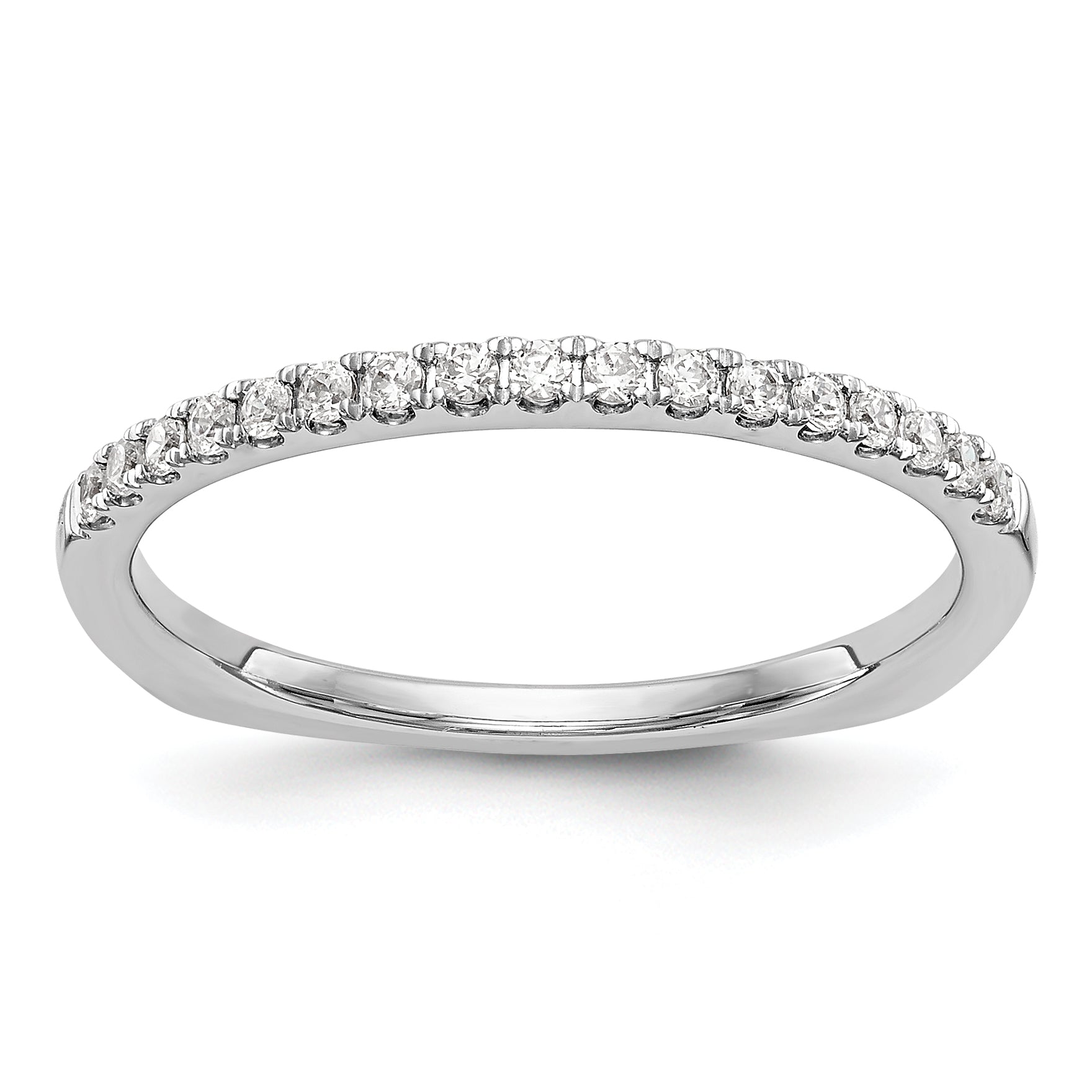 14K Weißgold Diamant-Ehering