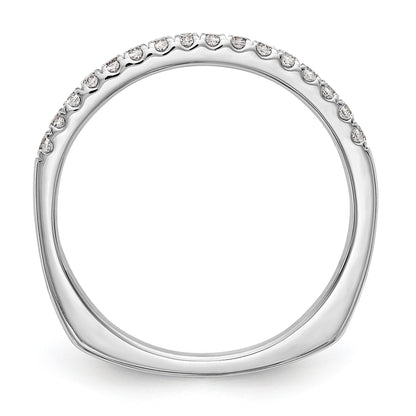 14K Weißgold Diamant-Trauring