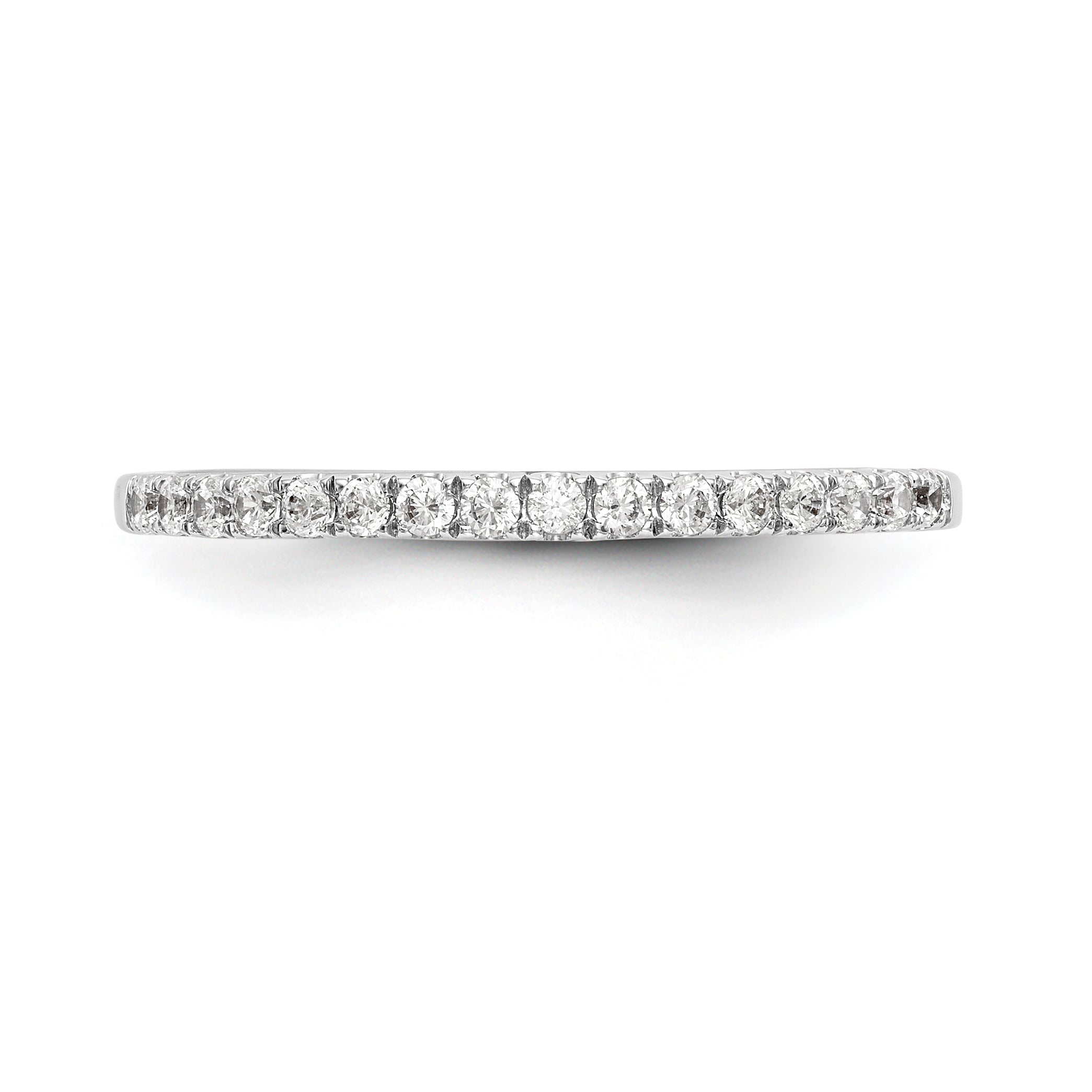 14K Weißgold Diamant-Trauring