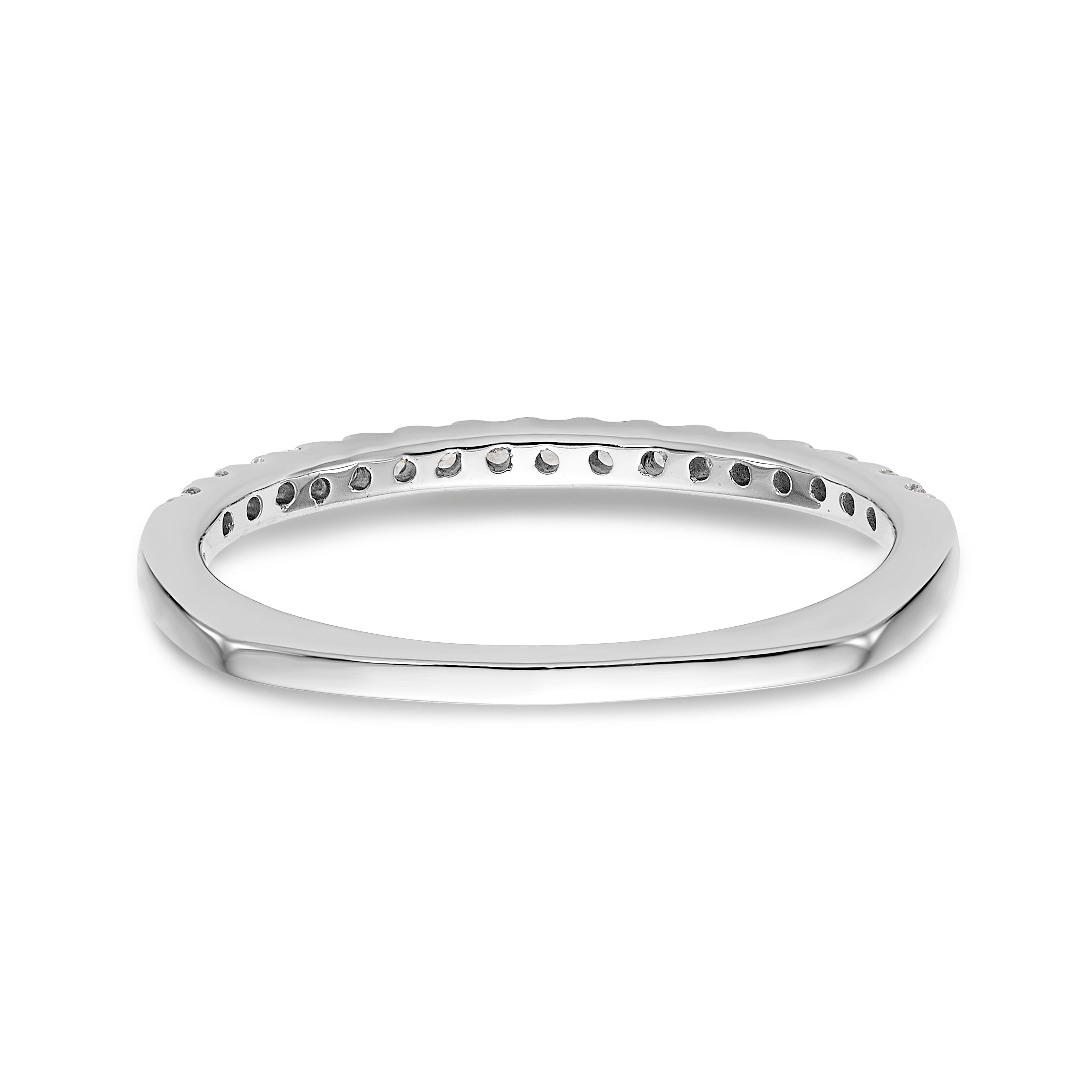 14K Weißgold Diamant-Trauring