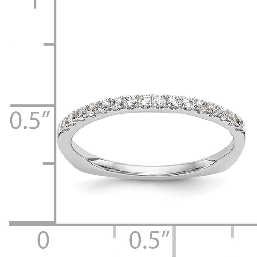 14K Weißgold Diamant-Trauring