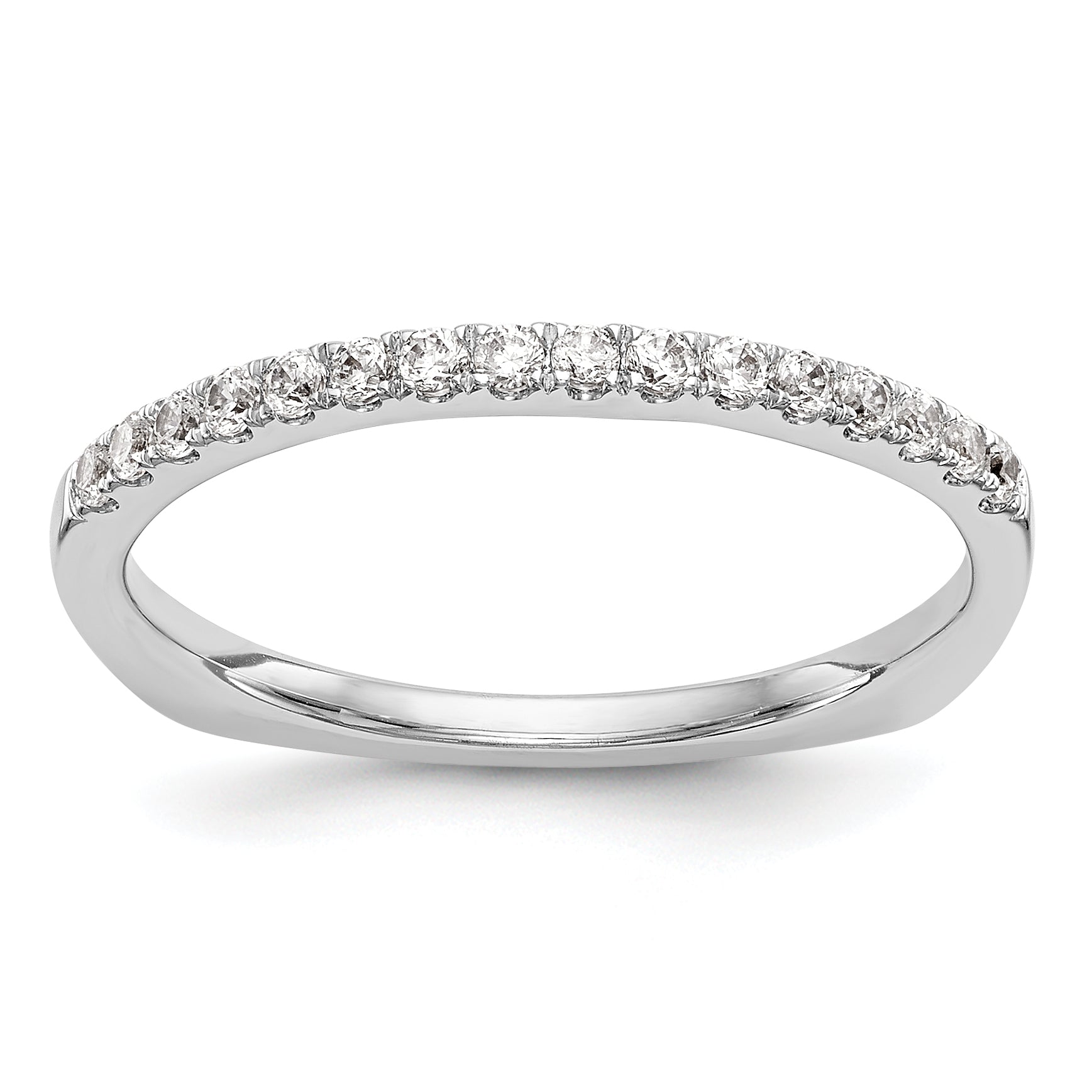 14K Weißgold Diamant-Trauring