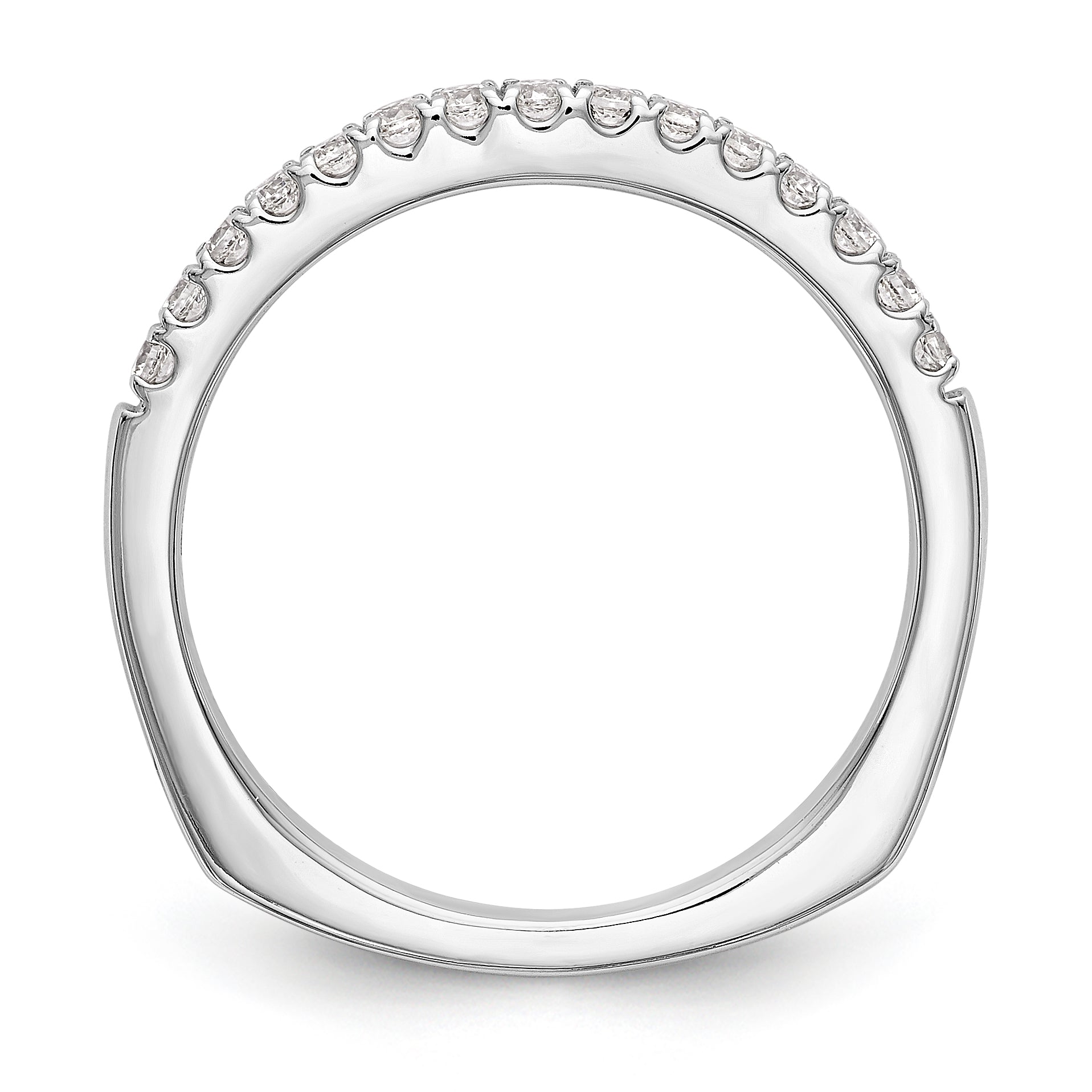 14K Weißgold Diamant-Ehering