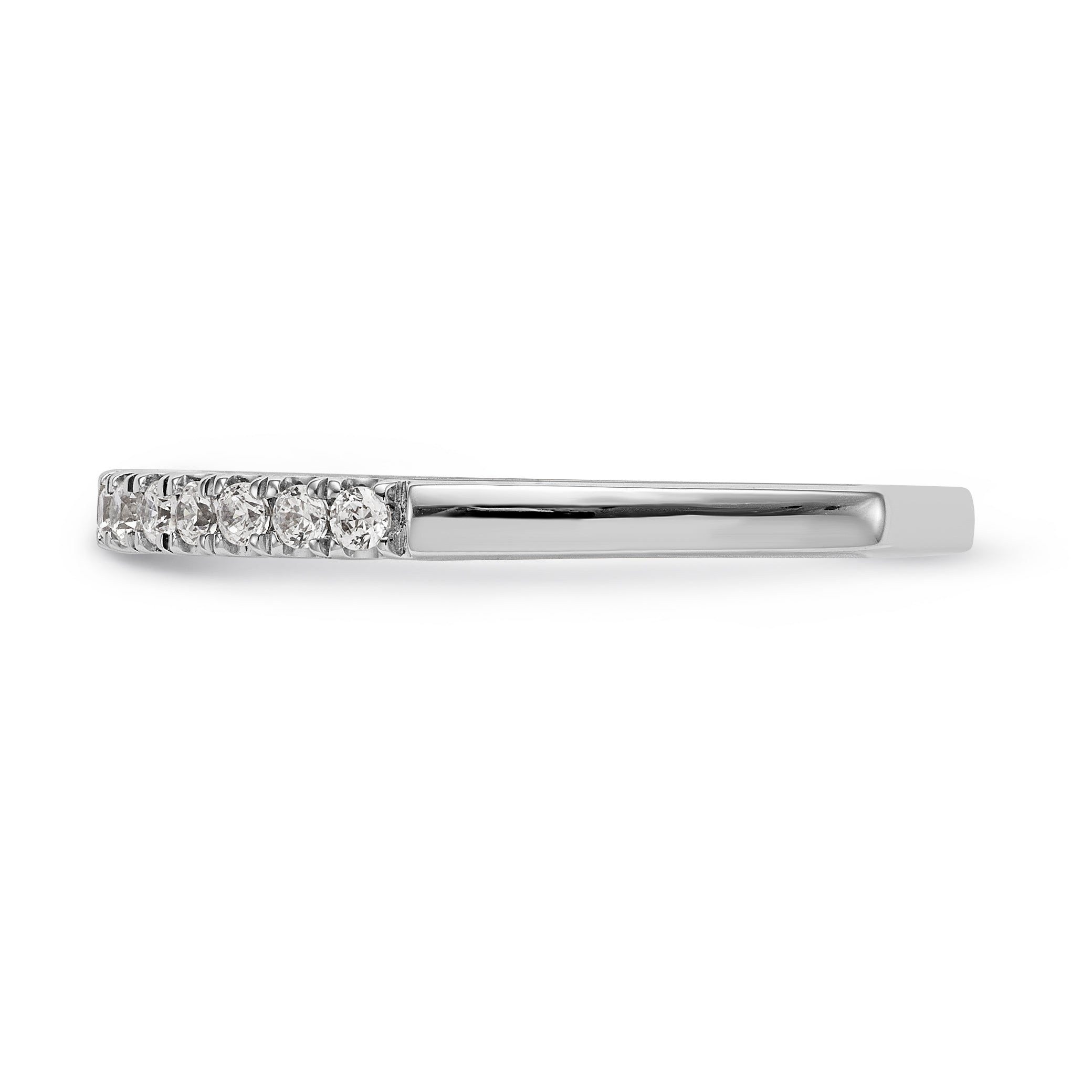 14K Weißgold Diamant-Ehering