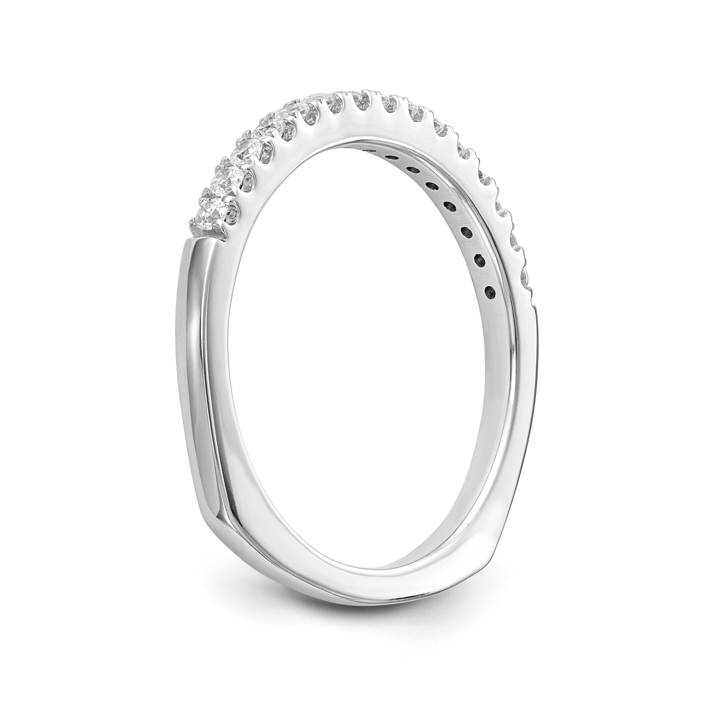 14K Weißgold Diamant-Ehering