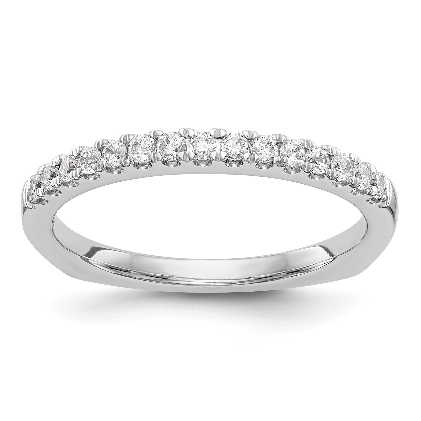14K Weißgold Diamant-Ehering
