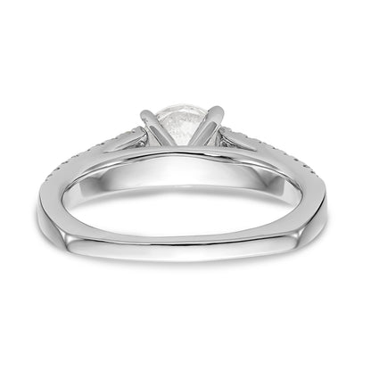 14-Karat-Weißgold-Verlobungsring mit simulierten Diamanten