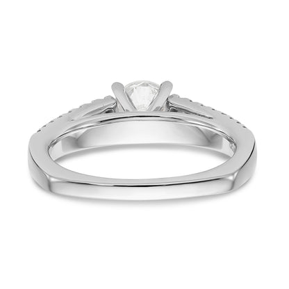 14K Weißgold Verlobungsring mit simulierten Diamanten
