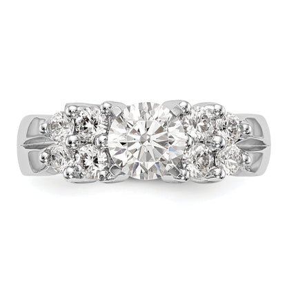 14K Weißgold Verlobungsring mit Diamant in Krappenfassung