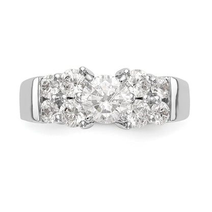 14K Weißgold Diamant-Verlobungsring mit Krappenfassung
