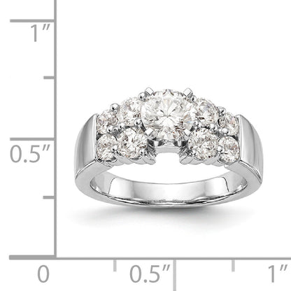 14K Weißgold Diamant-Verlobungsring mit Krappenfassung