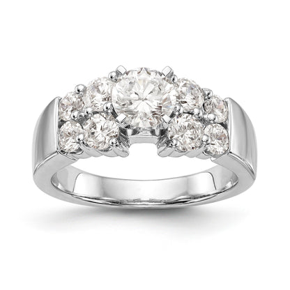 14K Weißgold Diamant-Verlobungsring mit Krappenfassung