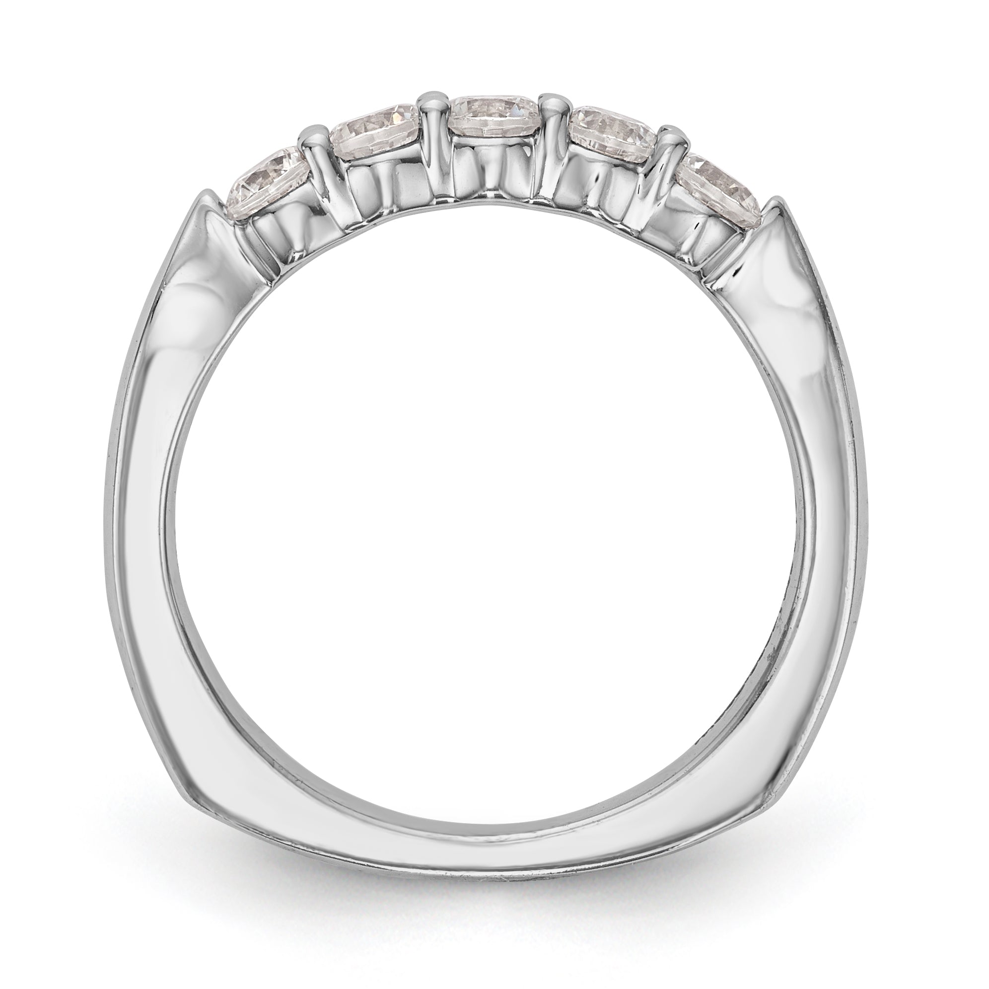 14K Weißgold Diamant-Trauring