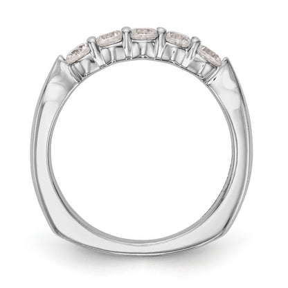 14K Weißgold Diamant-Trauring