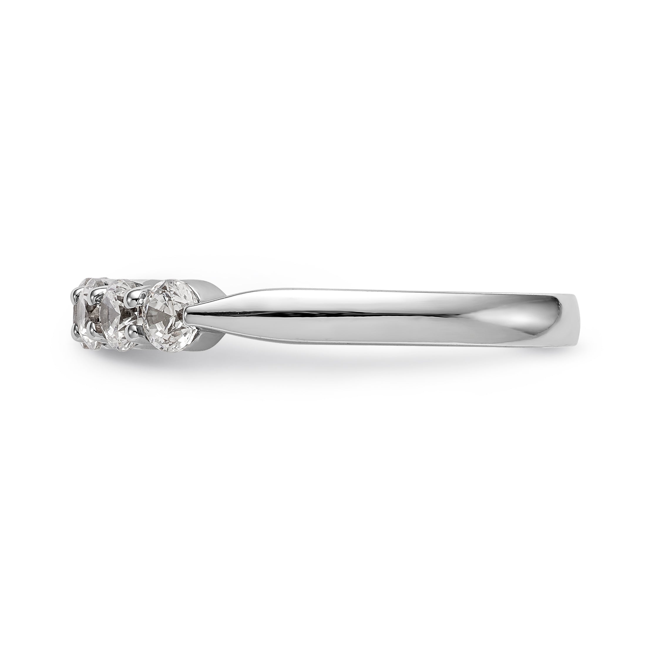 14K Weißgold Diamant-Trauring