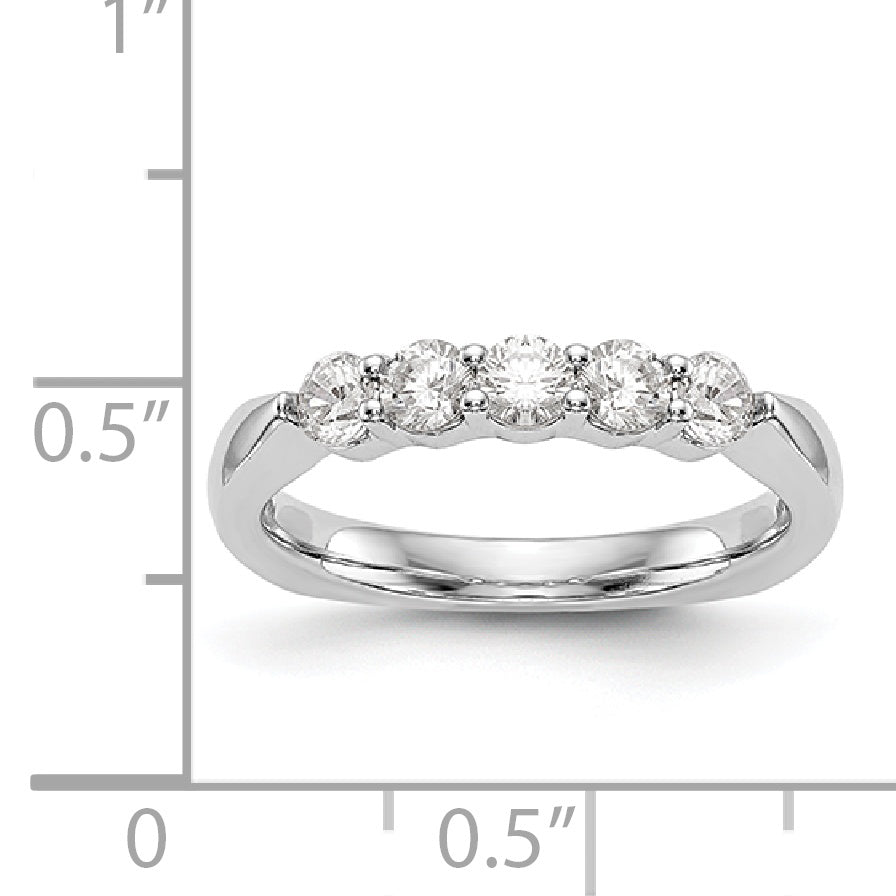 14K Weißgold Diamant-Trauring