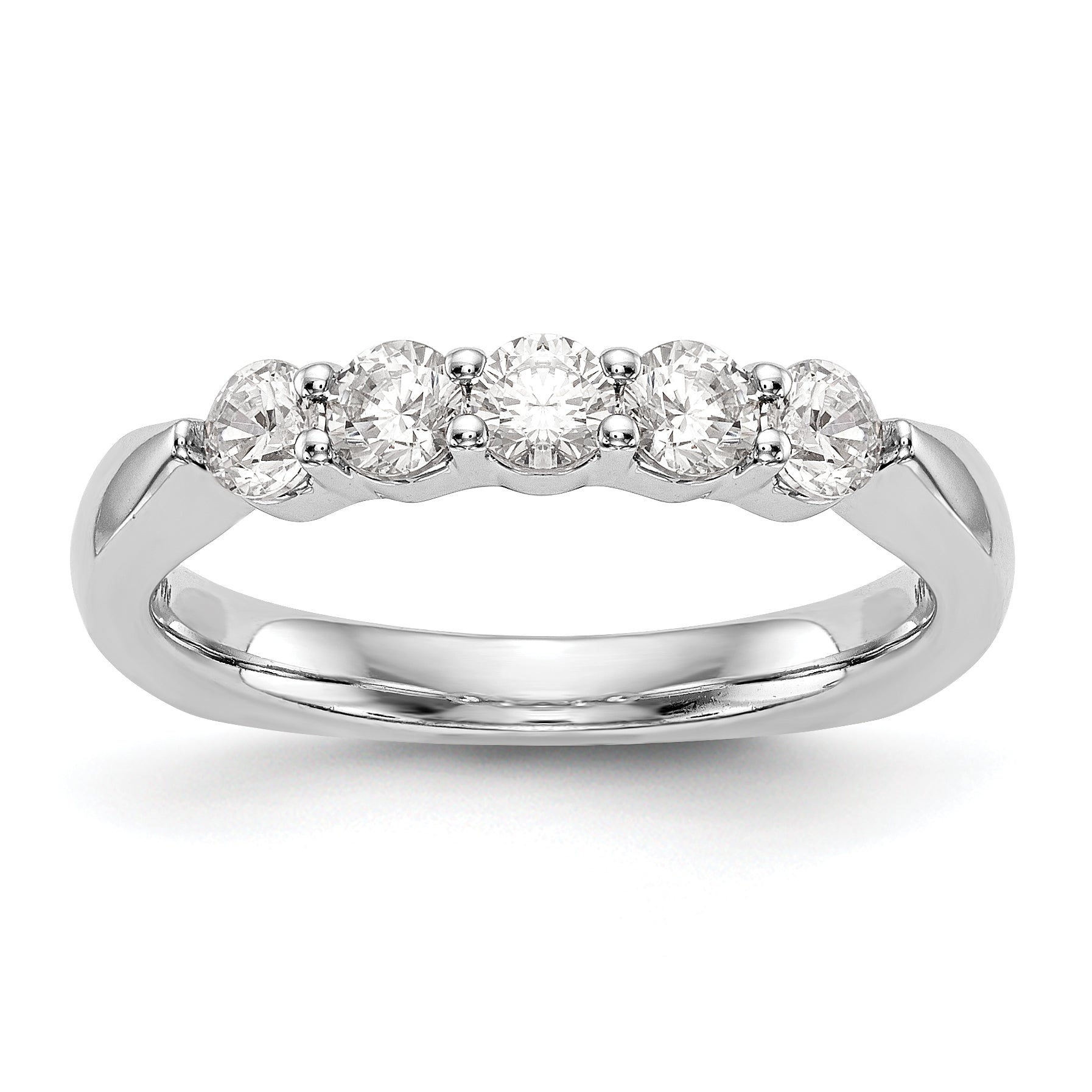 14K Weißgold Diamant-Trauring